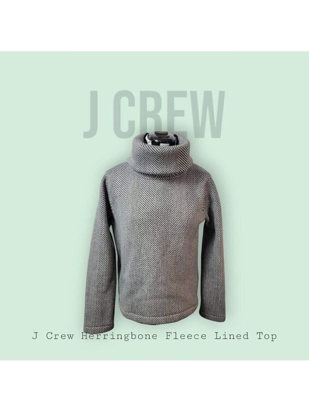 J. Crew Herringbone Fleece Lined Top